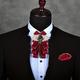 1pc Men's Suit Collar, Formal Shirt Master Of Ceremonies Host Multilayer Bow Tie, Ideal Choice For Gifts