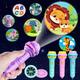 32 Patterns 4 Cards/a Flashlight, Flashlight Glow Toys,cognition Dinosaur Animal Marine Multi-digital Fruit Multiple Patterns Projection Flashlight Puzzle Toys,halloween,christmas Gift