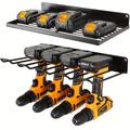 Organization And Drill Iron Storage, Power Tool Organizer Wall Mount Style, Great For Power Tool Drill As Tool Utility Shelves & Tool Rack, Storage Rack For Garage Organization