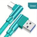 Braided Charging Cable Usb Fast Charging Cable 90 Degree Right Angle Suitable For Andorid Mobile Phone Type C Micro Usb Cable