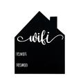 1pc Mdf Wooden Table Wifi Password Sign With Board Erasable Pen