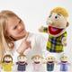 Ddemsmoe Family Hand Puppets, Puppets For Kids Role Paly Family Members 13.4 Inch Multi-ethnic Puppets Plush Soft Hand Puppets Family Puppets Story Toys, Christmas、halloween、thanksgiving Gift