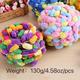 1 Roll 130g Hand-woven Large Pom Pom Yarn Ball Bean Thread Snow Pellet Diy Crochet Warm Scarf Blanket Window Mat Car Seat Mat Carpet Foot Mat Cat Dog Kennel