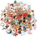 50pcs Random Jewelry Making Charms Assorted Enamel Necklace Bracelet Charms Pendants For Diy Jewelry Making