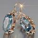 Chic Bridal Wedding Dangle Earrings Oval Faux Gemstone Earrings Women's Jewelry Gifts