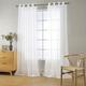 1pc Pure White Translucent Window Sheer Curtain, Light And Thin Sheer Curtain For Kitchen, Bathroom, Living Room Home Decor, Room Decor