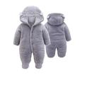 Unisex Baby Winter Coats Cute Newborn Infant Hooded Jumpsuit Snowsuit Bodysuits Baby Essential Supplies