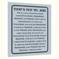 "Motivational Wall Art Sign -""that's Not My Job"" - Humorous Typographic Poster Print - Ideal Home-office-school-decor. Great Sarcastic Desk & Cubicle Sign, Perfect For Teachers 8 X 10"""