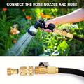 1 Set, Garden Hose Quick Connectors Solid Brass 3/4 Inch Ght Thread Easy Connect Fittings No-leak Water Hose Male Female Value
