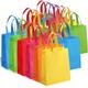 12/18/30pcs Party Bags With Handles Non-woven Gift Tote Bags Toy Goody Sweet Gift Bags For Birthday, Halloween, Christmas, Thanks Giving Days, Wedding Party Supplies