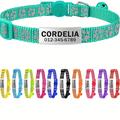 Personalized Reflective Cat Collar With Bell And Breakaway Feature - Customizable Anti-lost Nameplate - Ideal For Kittens And Cats