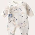 Baby Cute Cartoon Pattern Jumpsuits, Autumn And Winter Warm Clothes, Butterfly Clothes, Long-sleeved Bottoming Clothes For Baby Girls, Newborn Clothes