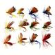 12pc Premium Fly Fishing Flies Kit - Hand-tied Lures For Trout, Bass, Salmon - Effective In Saltwater And Freshwater - Increase Your Catch Rate