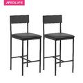 Ebern Designs Outdoor Bar Stools, Set Of 2 Counter Stools Bar Chairs w/ Backrest | Wayfair 037990FF81D44C8AAA15EF1DECEDE9C5