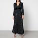 Anastasia Satin-Jacquard Maxi Dress