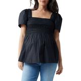 Ingrid & Isabel Smocked Poplin Maternity Top