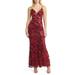 Shine Language Floral Sequined Lace Gown