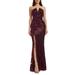 Fernanda Floral Sequin Strapless Evening Gown