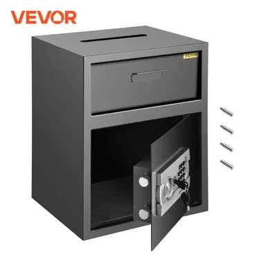 VEVOR Electronic Safe Deposit Box With Drop Slot Secret Hidden Piggy Bank Security Digital Access