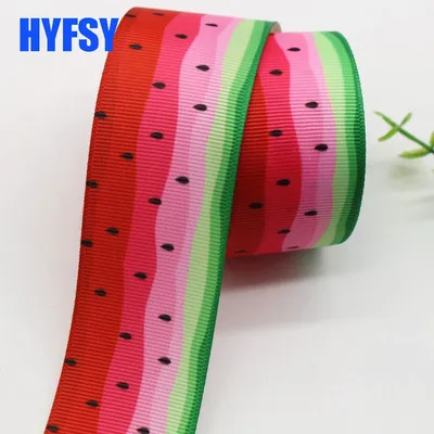 10 Yards 25MM 38MM Watermelon Ribbon DIY Handmade Materials Gift Wrapping Headwear Grosgrain Ribbons