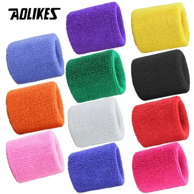 AOLIKES 1PCS Wrist Brace Support Wrap Tennis Wristband Sport Sweatband for Gym Basketball Volleyball Hand Sweat Band Polsband