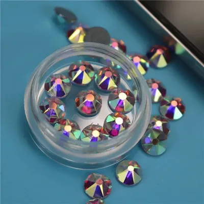 New 2078 Cut 8 Big 8 Small 16 Facet Grade Crystal AB Hotfix Rhinestone Glass Crystal Garment Iron on Rhinestones