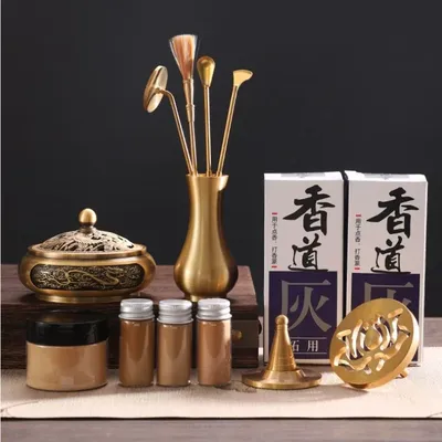 Pure Copper Incense Appliance Set Household Indoor Fragrance Burner Ash Pressure