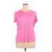 Danskin Now Short Sleeve T-Shirt: Pink Tops - Women's Size 2X-Large