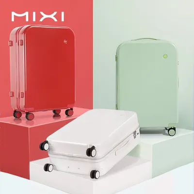 Mixi Puristic Design Travel Luggage Rolling Wheel Hardside Women Suitcase Men Trolley Case 16 20