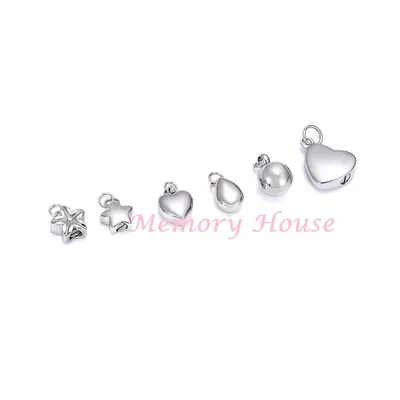 JJ012 Different Shape Stainless Steel Jewelry Accessories Engravable Keepsake Urn Pendant Cremation