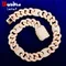 Bubble Letter Miami Cuban Chain Real Gold Plated Hip Hop Jewelry Man Necklace Christams Free