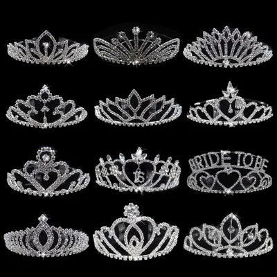 Hot Fashion Bridal Tiara & Crown Luxury Princess Wedding Party Hair Jewelry Women Girl Heart Crystal