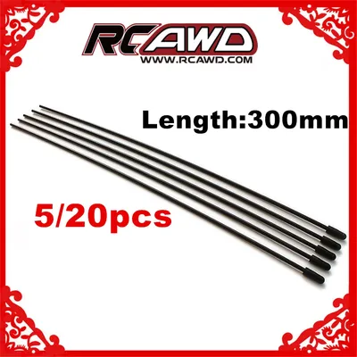 5/20 Pcs 300mm Plastic Antenna Pipe Tube Receiver Aerial with cap for 2.4ghz receivers 1/5 1/8 1/10 RC car spare parts free ship