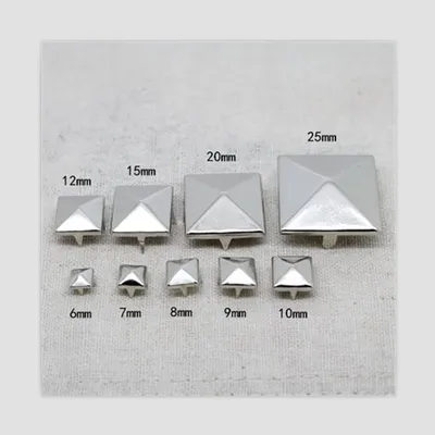 Multiple Size Silver Pyramid Claws Rviets For Leather Craft Square Tire Studs Spikes For Clothes Punk Remaches Para Cuero
