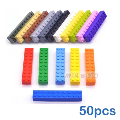 50pcs 2x10 Dots DIY Building Blocks Thick Bricks 16Color Educational Creative Compatible With 3006