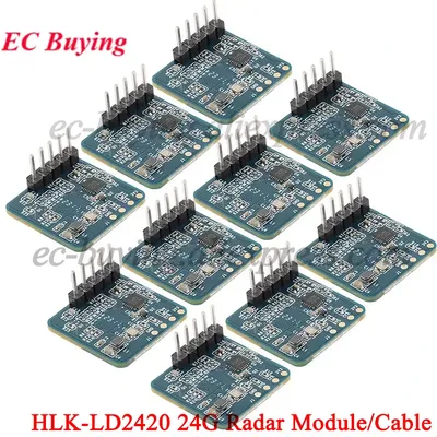 10pcs/1pc HLK-LD2420 24G Millimeter Wave Radar Sensor LD2420 FMCW Human Body Micro Motion Module ISM