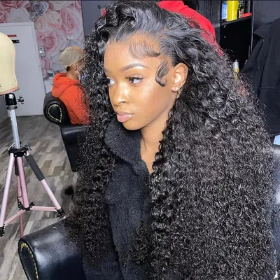 Water Wave Lace Front Wig Full Lace Front Human Hair Wigs For Black Women 30 34 Inch HD Wet And Wavy