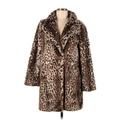 Soft Surroundings Coat: Brown Animal Print Jackets & Outerwear - Women's Size Medium