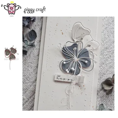 Piggy Craft metal cutting dies cut die mold Flower decoration Scrapbook paper craft knife mould