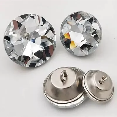 50pcs/lot High-grade Crystal gemstone buttons Sewing buttons for Sofa Headboard shirt glass buttons