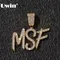 UWIN New Hiphop Custom Name Cursive Writing Initial Letters Pendant Necklace Words Full Iced Cubic