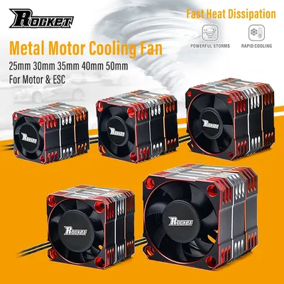 Rocket RC Fan 25mm 30mm 35mm 40mm 50mm SURPASS HOBBY Heat Dissipation Cooling Fan for for 1/10 1/8 Brushless Motor RC Car Part.