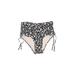 Adidas Stella McCartney Swimsuit Bottoms: Gray Floral Motif Swimwear - Women's Size Small
