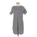 Old Navy Casual Dress - Shift: Black Stripes Dresses - Women's Size Small