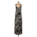 INC International Concepts Casual Dress - Maxi: Silver Snake Print Dresses - New - Women's Size Large