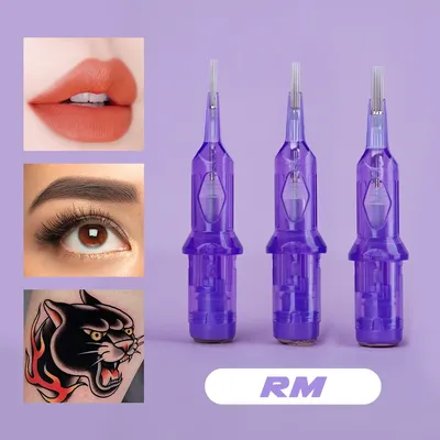 100% Original Pro Sterilized Round Magnum RM Tattoo Needles Makeup Permanent Dragonhawk Tattoo