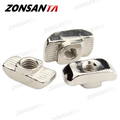ZONSANTA T Slot Nut M3 M4 M5 M6 M8 T Nut Hammer Sliding Head 3D Printer Parts Fastener Connector