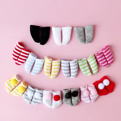 HOUZIWA BJD Doll Accessories 1/12 GSC OB11 Doll Socks