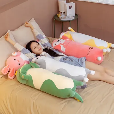 70/90/120CM Cartoon Animal Dinosaur Unicorn Cat Plush Toys Stuffed Soft Long Sleeping Pillow Dolls