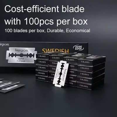 100/50/30 pcs Razor Blades For Double Edge Razor,Stainless Steel Blades Used for Folding Knife with
